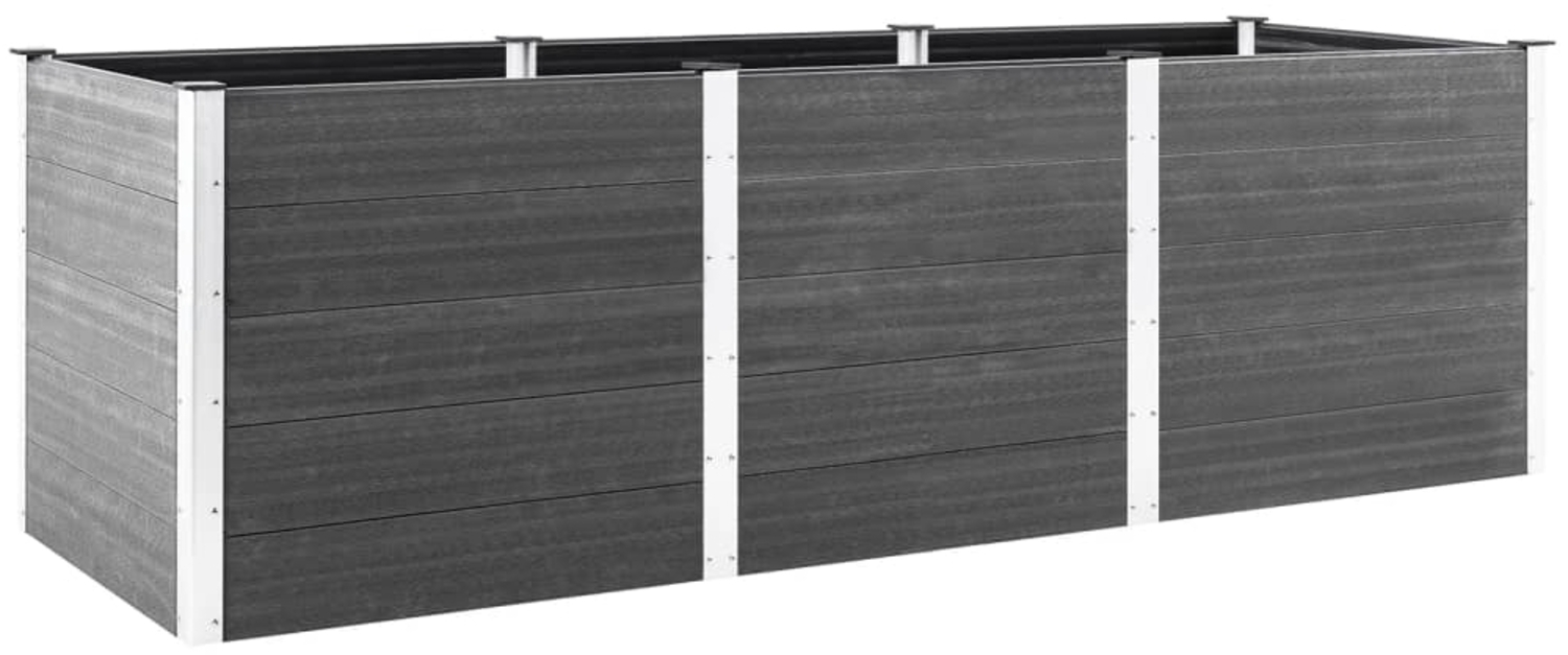 vidaXL Hochbeet Grau 300x50x91 cm WPC 318100 Bild 1