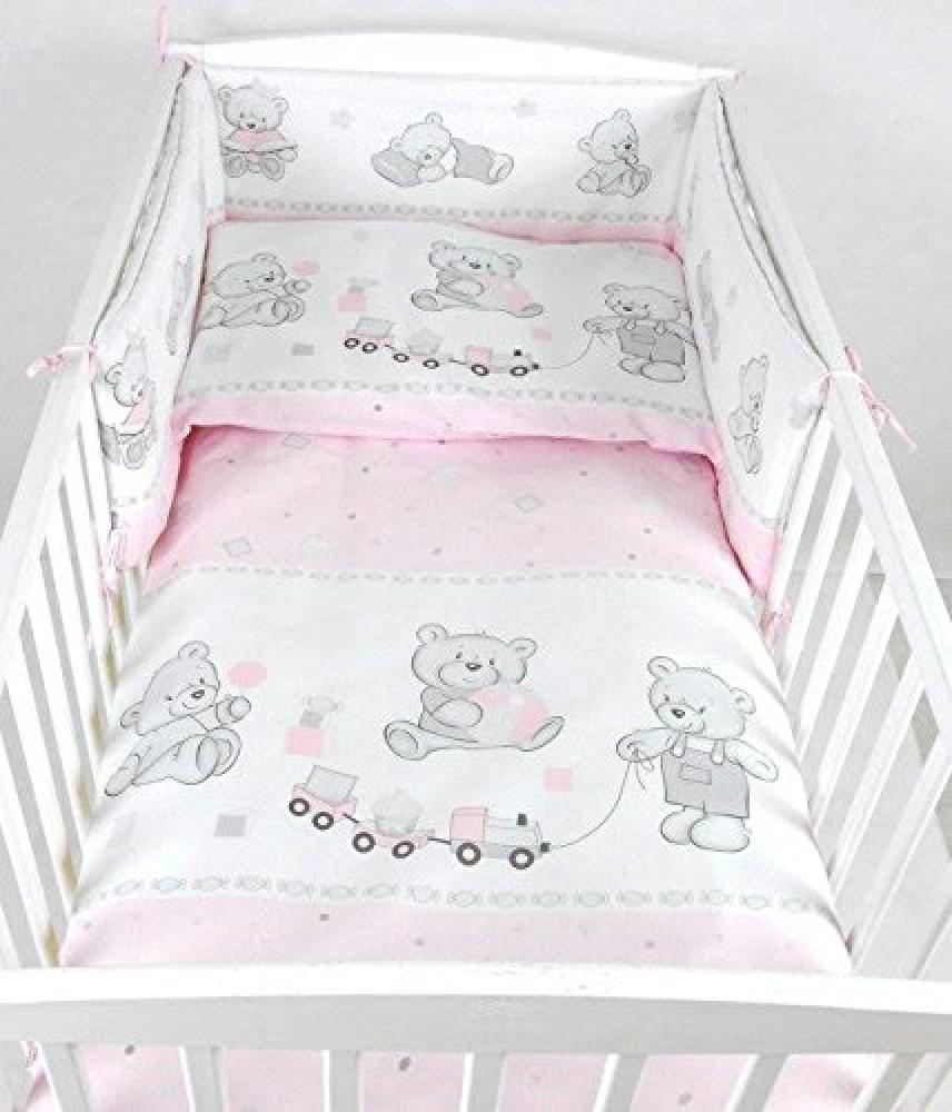 Babylux 'Bär Cookie Rosa' Kinderbettwäsche 40x60/100x135 cm Bild 1