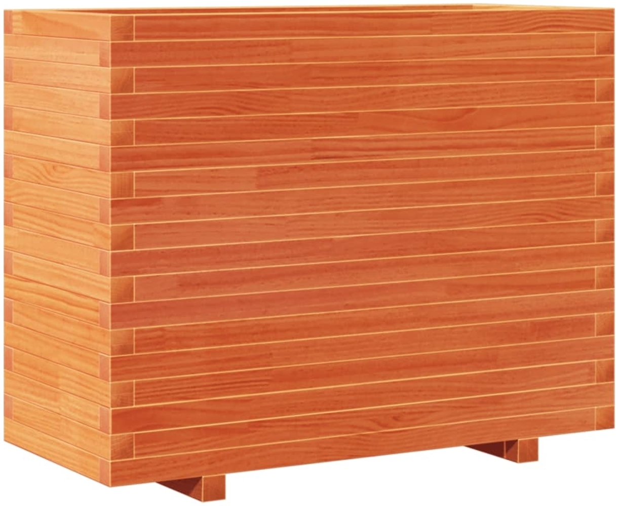 vidaXL Pflanzkübel Wachsbraun 90x40x72 cm Massivholz Kiefer 3282636 Bild 1