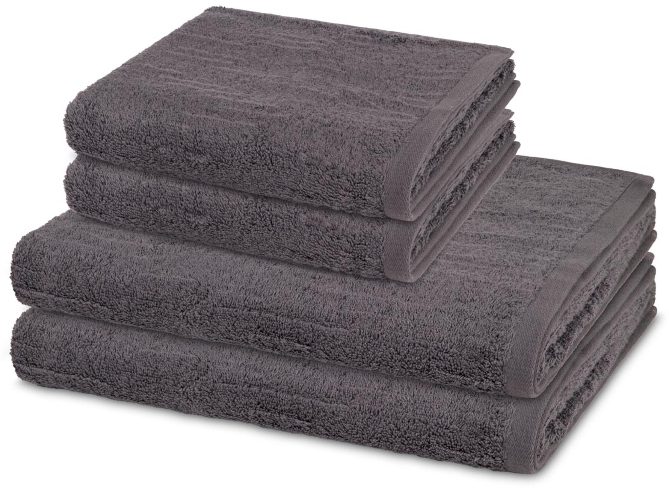 Ross Premium 4 tlg. Frottier-Set - 2 X Handtuch (50 X 100cm), 2 X Duschtuch (70 X 140cm) - 500 - Schiefer Bild 1