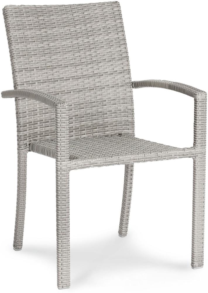 Best Freizeitmöbel Stapelsessel Samoa warm-grey ca. 57 x 63 x 88 cm grau Bild 1