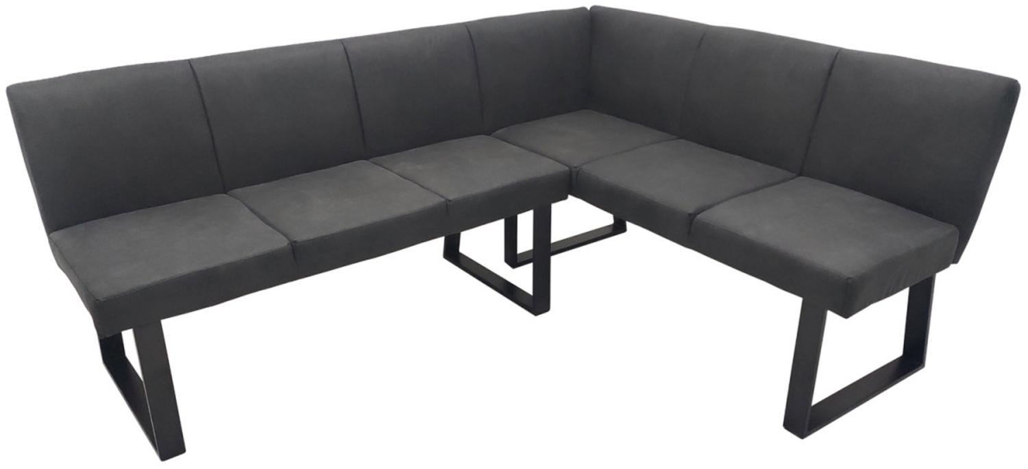 HTI-Living Eckbank Eckbank 192 x 152 cm Schwarz (Stück, 1-St, 1 Eckbank), Sitzbank Polsterbank Kunstlederbezug Metallgestell Bild 1