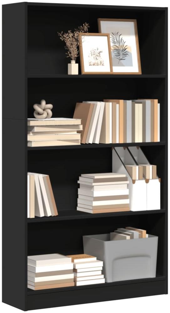 vidaXL Bücherregal Schwarz 80x24x143 cm Holzwerkstoff 857845 Bild 1