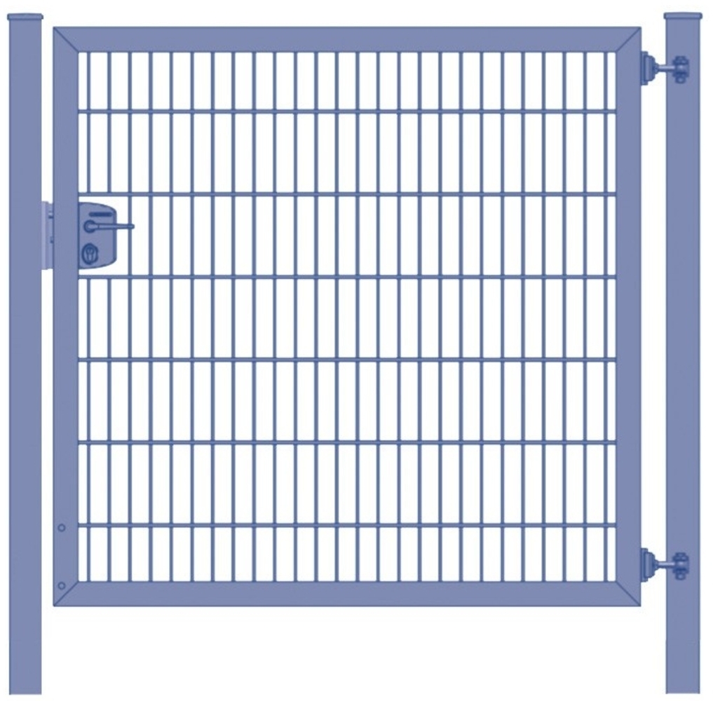Elektrisches Gartentor Premium Plus 8/6/8 für Stabmattenzaun Anthrazit Breite 125cm x Höhe 140cm Bild 1