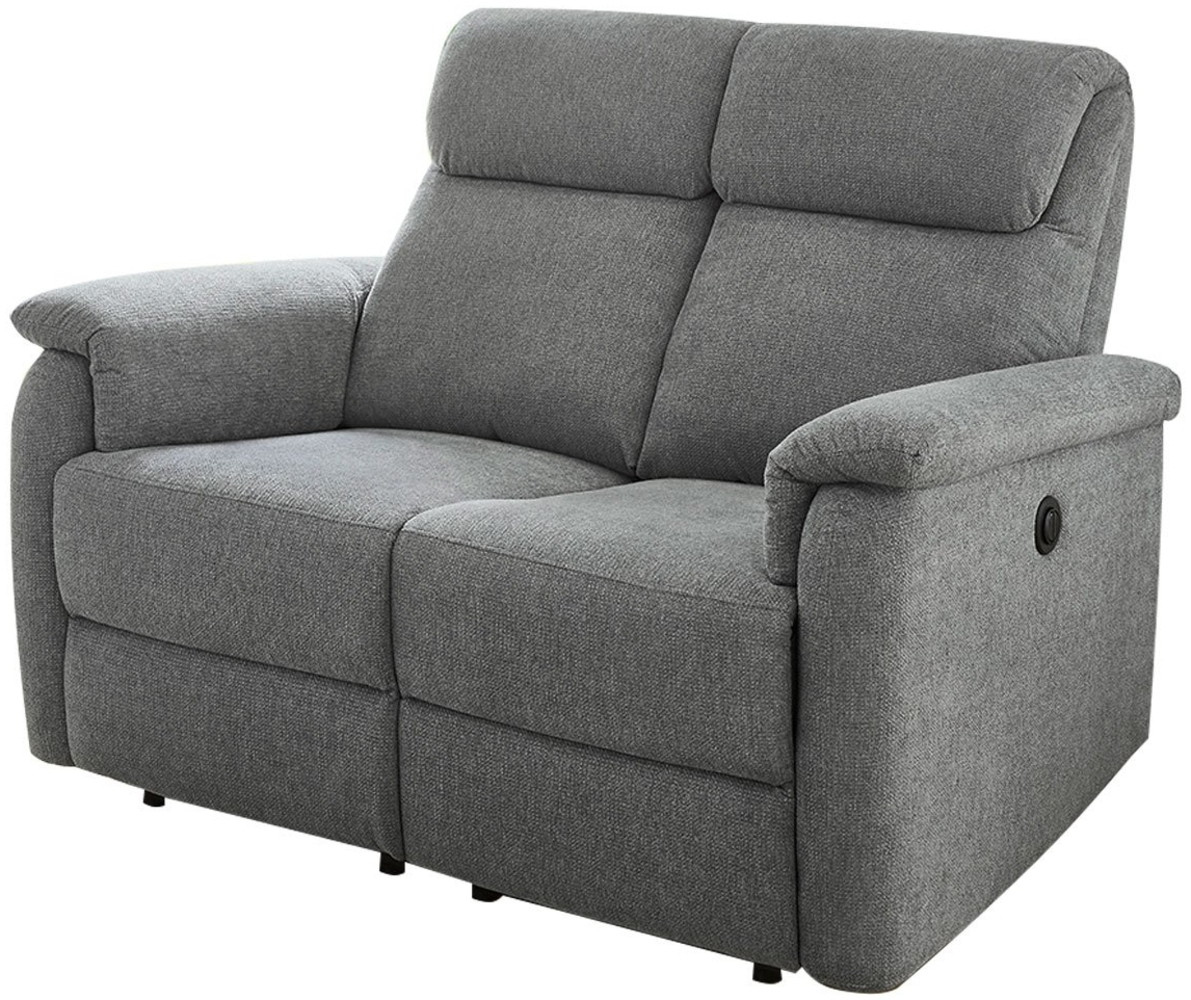 Sofa 2-Sitz Alana / Alabama 2, Stoff, Grau, 137 x 102 x 87 cm Bild 1