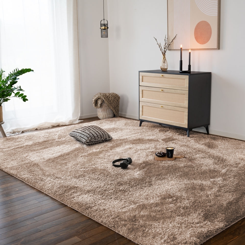 HOME DELUXE Hochflor Teppich SOFI - 320 x 240 cm Braun Bild 1
