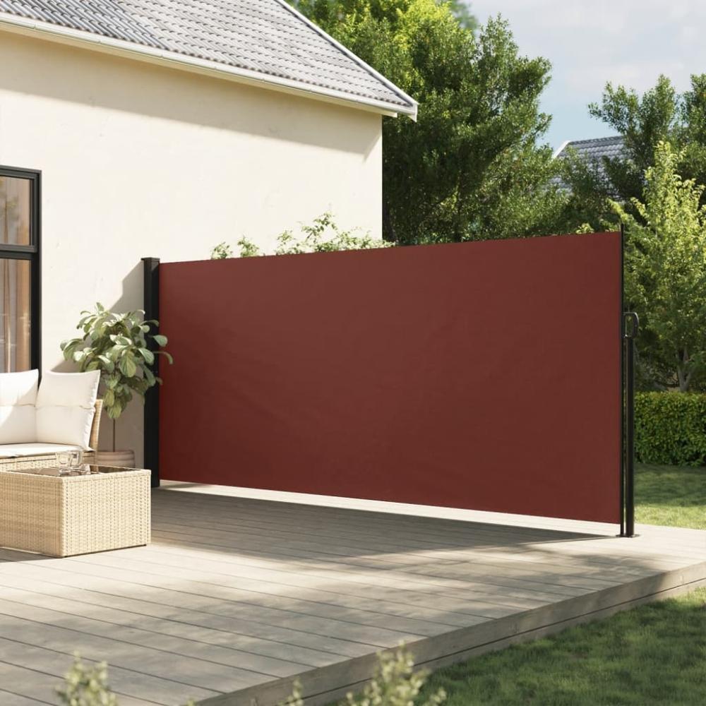 vidaXL Seitenmarkise Ausziehbar Braun 180x500 cm 4004449 Bild 1