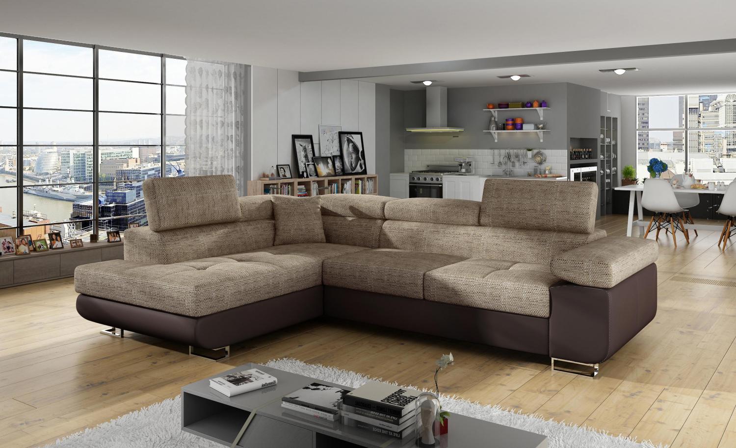 Wohnideebilder Anton Beige Ecksofas & Eckcouches An_17 Bild 1