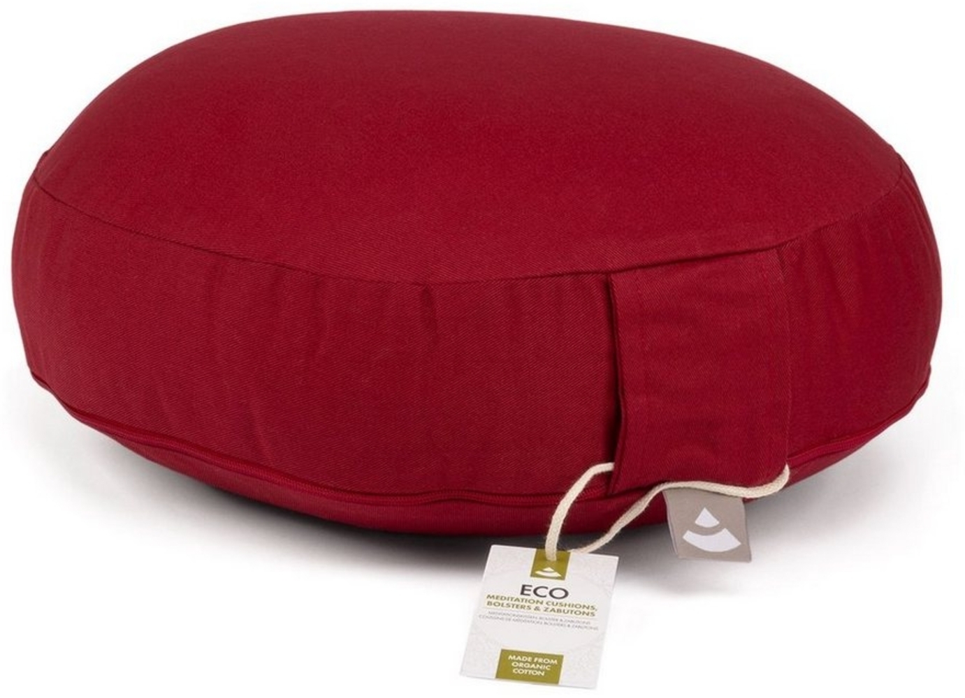 bodhi Meditationskissen Meditationskissen RONDO ECO EXTRA FLACH Dinkel bordeaux Bild 1