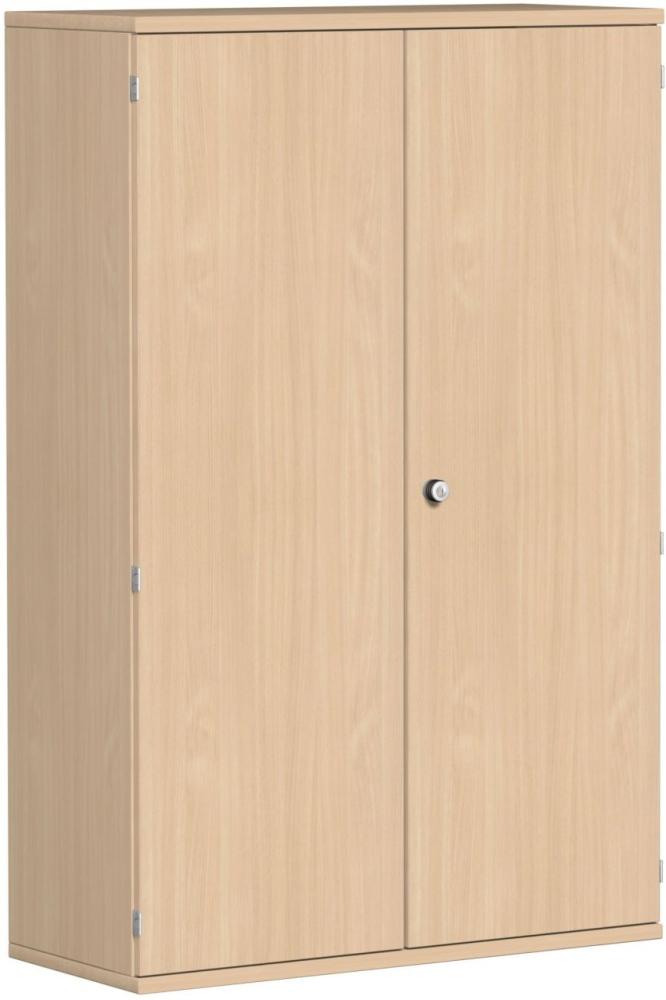 Flügeltürenschrank, 3 Dekor-Einlegeböden, 100x42x154cm, Buche Bild 1