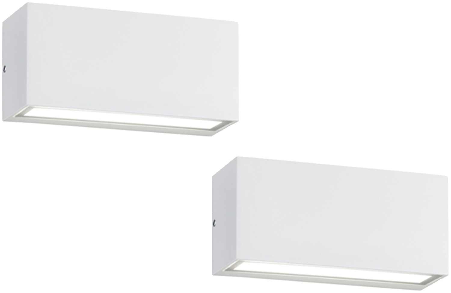 LED Außenwandleuchte 2er Set Up- & Down Light in Weiß matt Bild 1