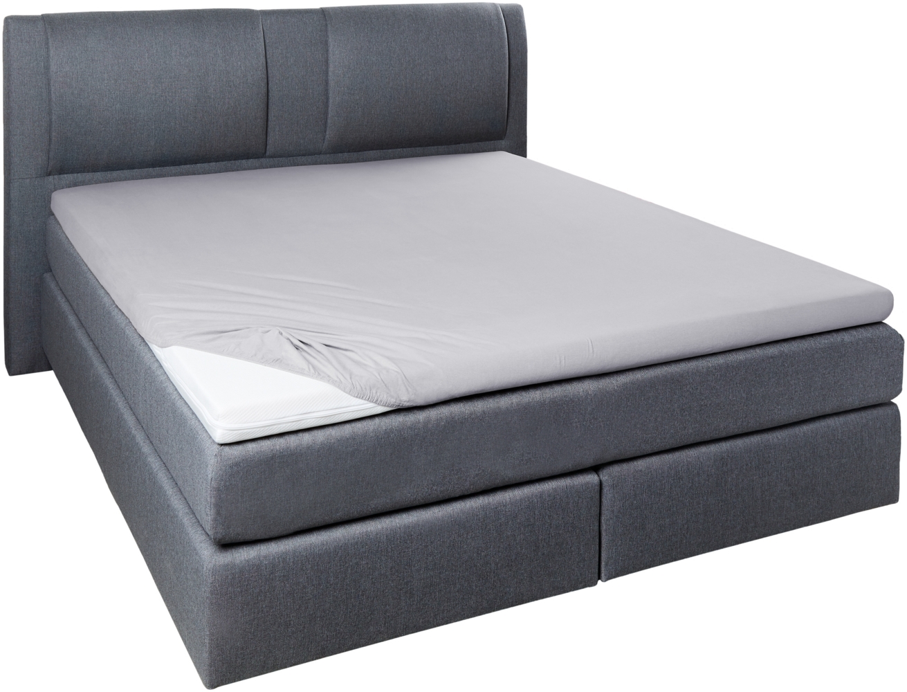 Westminster Spannbetttuch Jersey Elastan Topper 100 x 200 cm hellgrau Bild 1