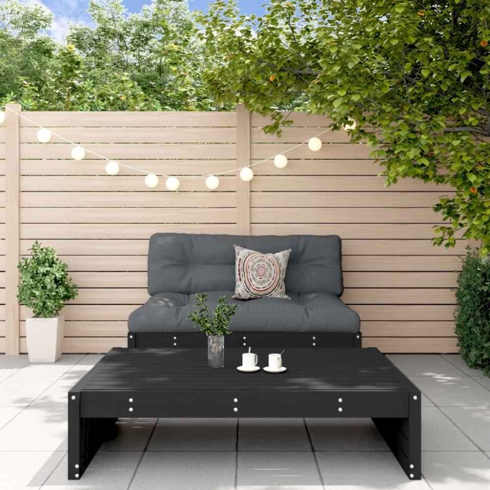 vidaXL 2-tlg. Garten-Lounge-Set Schwarz Massivholz Kiefer Bild 1