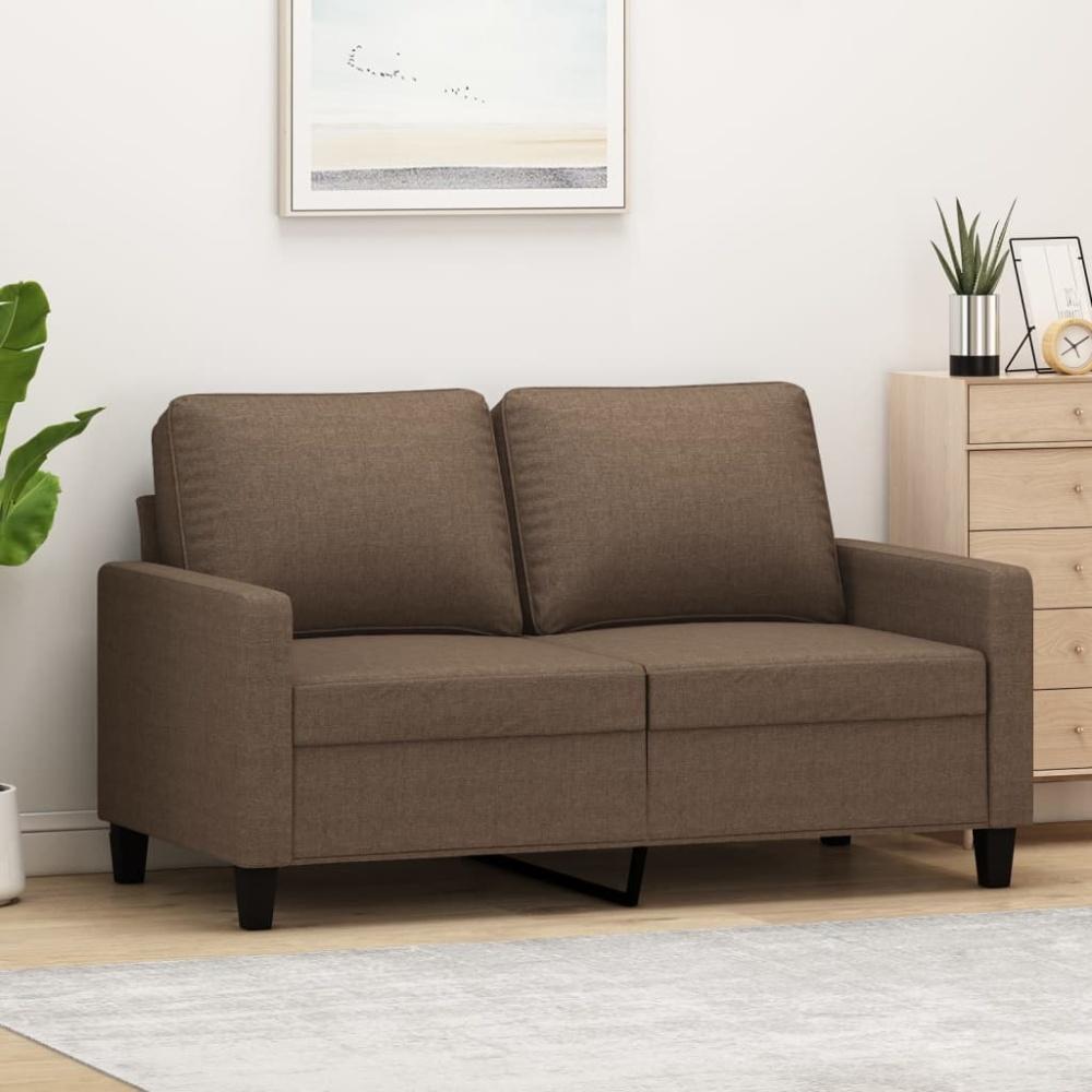 vidaXL 2-Sitzer-Sofa Braun 120 cm Stoff 359158 Bild 1