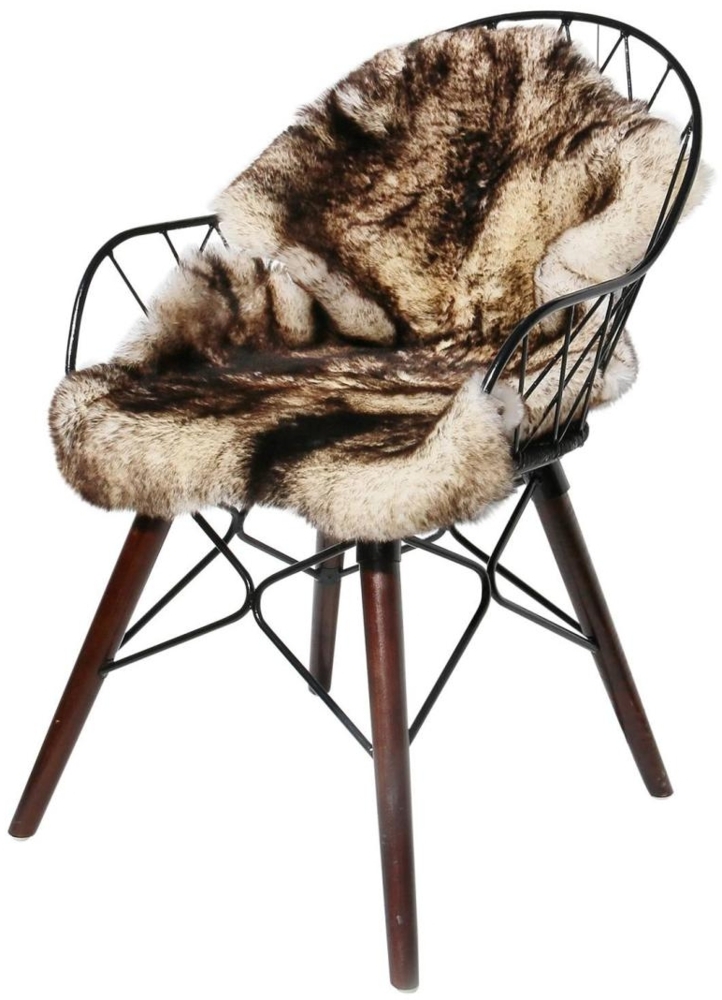 Lammfell geflammt Kurzhaar Farbe: Stracciatella | Größe: 130-140 Bild 1