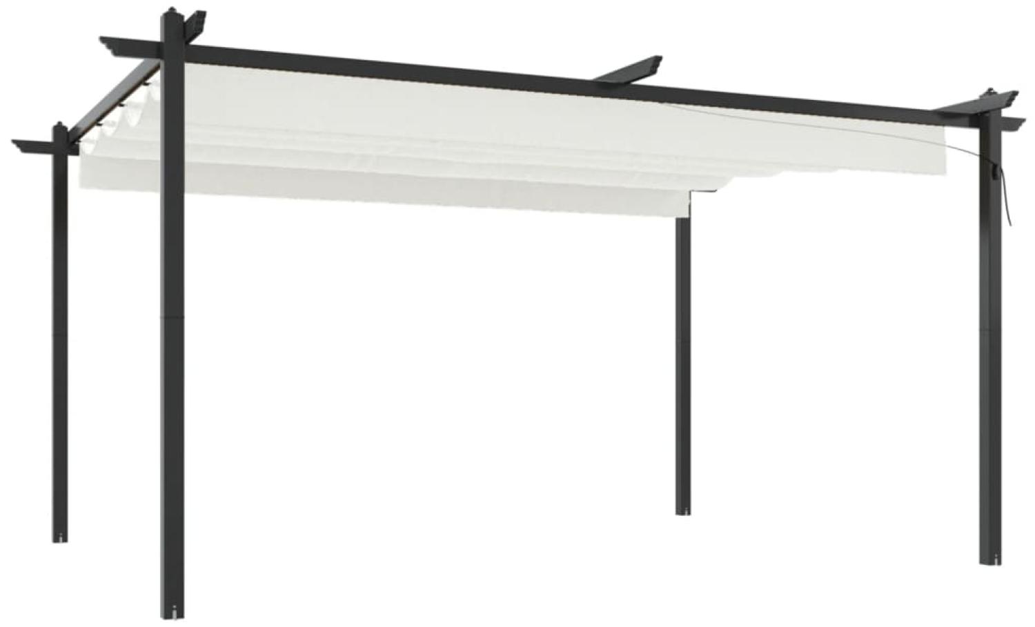 vidaXL Pavillon mit Ausziehbarem Dach 4x3 m Creme 318537 Bild 1