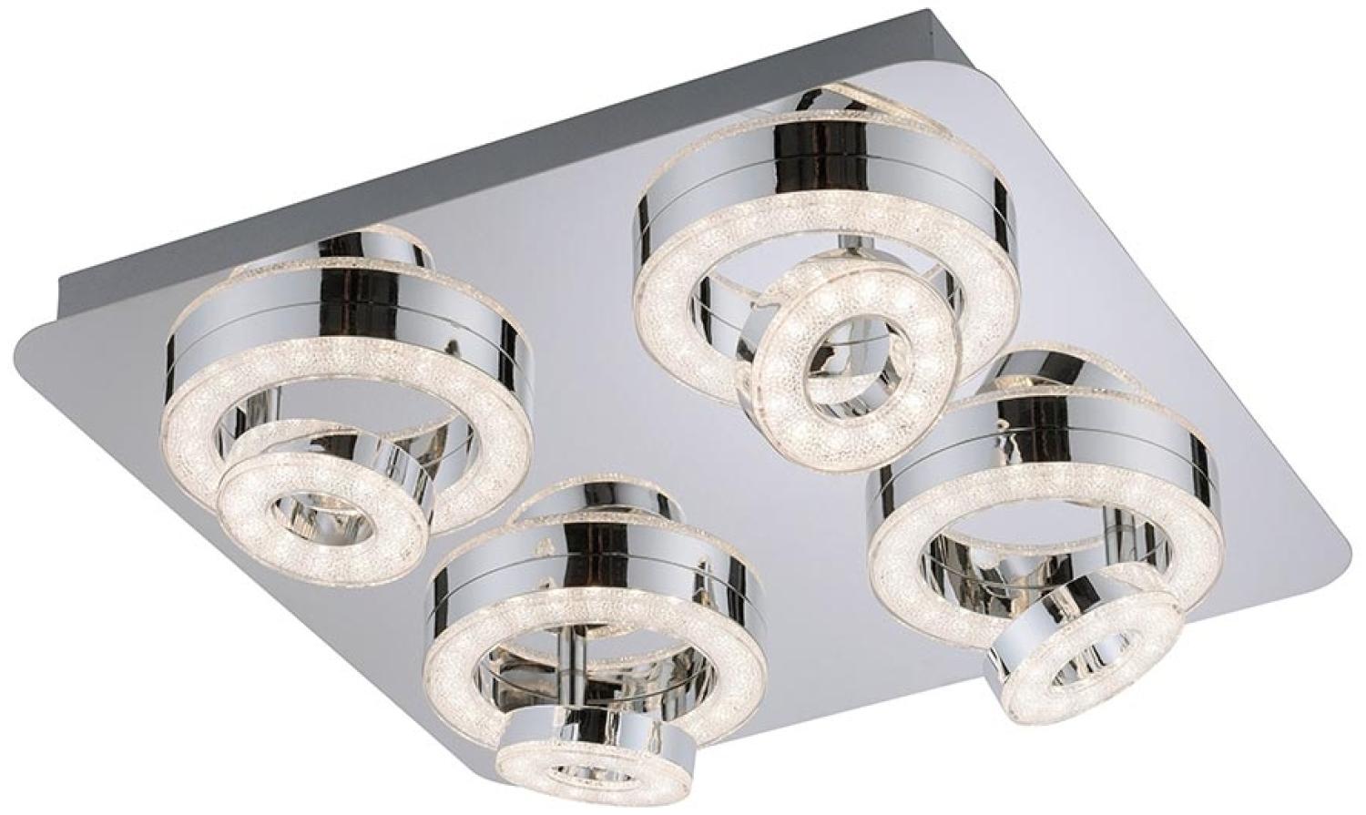 LED Deckenleuchte LS-Tim 40x40 cm RGB+CCT Chrom Bild 1