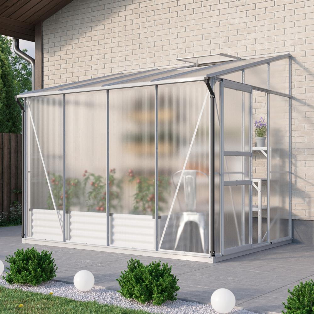 Vitavia Anlehn-Gewächshaus "Osiris 5200", aluminium eloxiert, 5,2 m²,4 mm HKP Bild 1