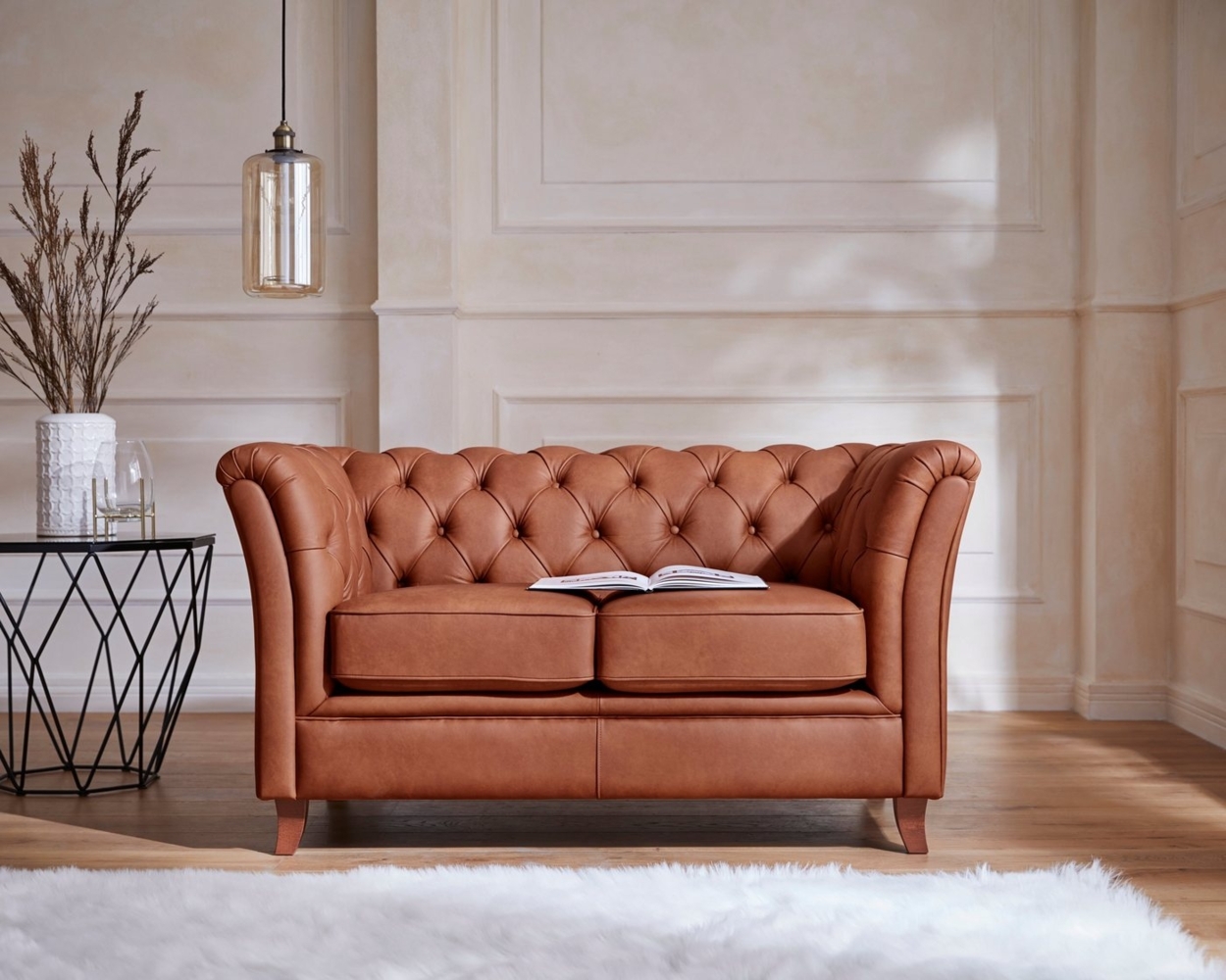 Home affaire Chesterfield-Sofa Reims, mit echter Chesterfield-Knopfheftung, hochwertige Verarbeitung Bild 1