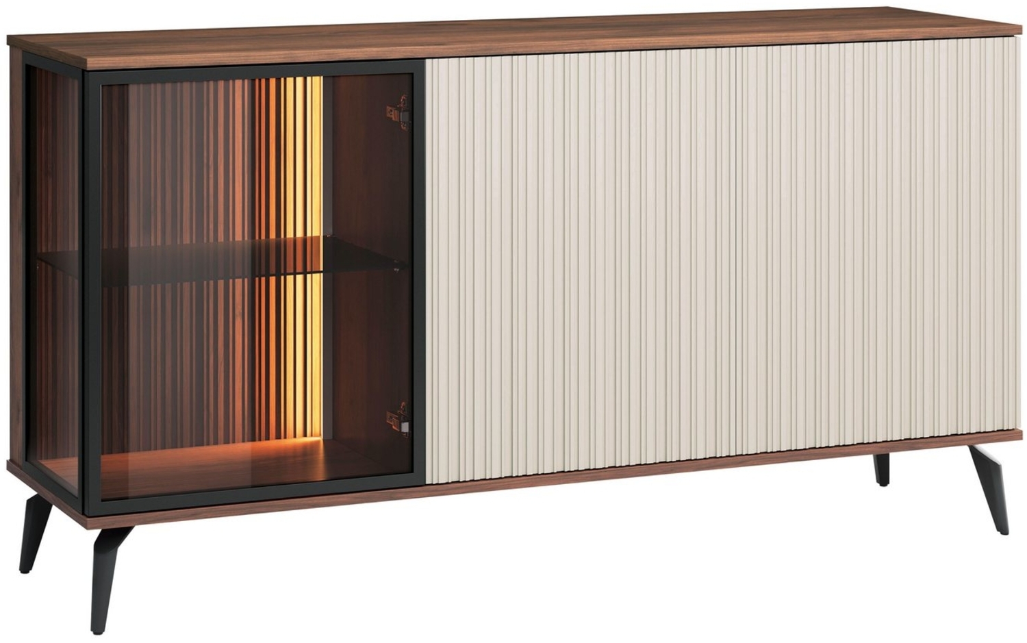Kommode Optar K154 mit 3 Drehtüren (Farbe: Bella Noce / Cashmere) Bild 1