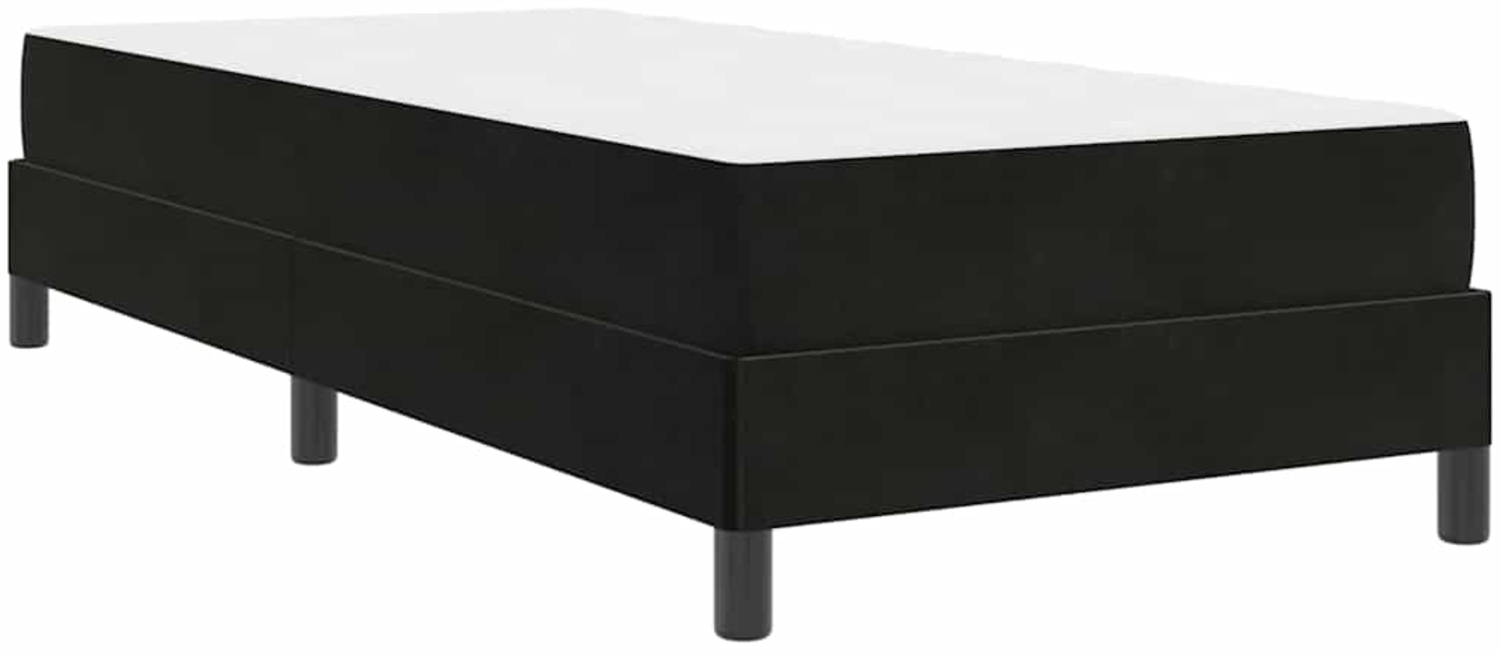 vidaXL Boxspringbett mit Matratze Schwarz 80 x 200 cm Stoff 3398655 Bild 1