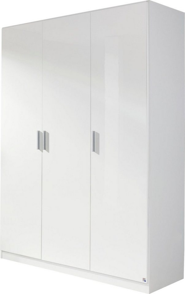 'Celle' Kleiderschrank, weiß Hochglanz, 136x197 cm Bild 1