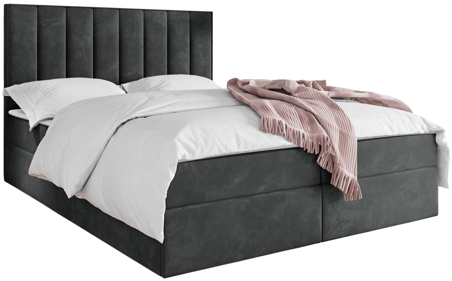 Mirjan24 Boxspringbett Draban II , Grau, 180x200 cm Bild 1