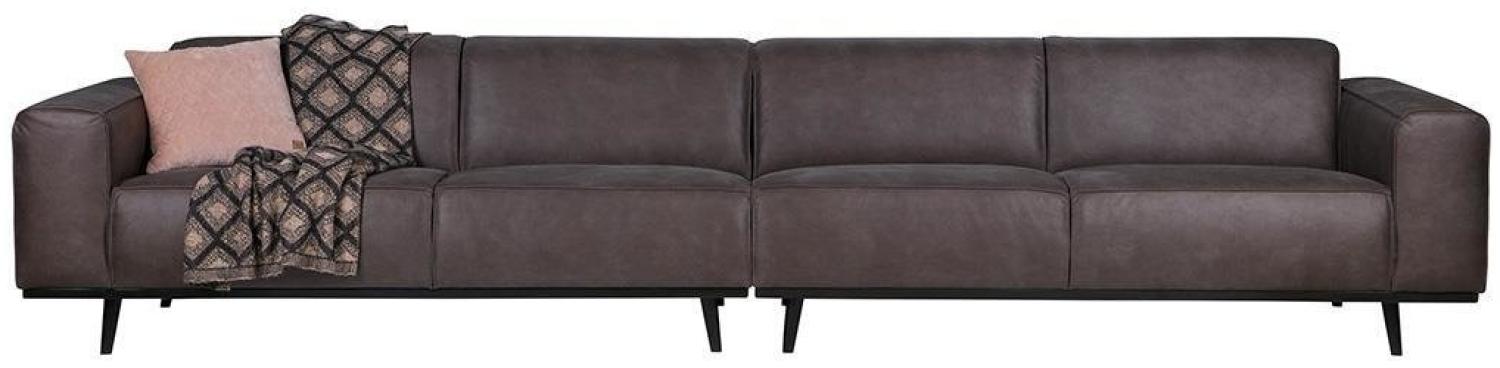 Bigsofa Statement Lederoptik, 372cm Grau Bild 1