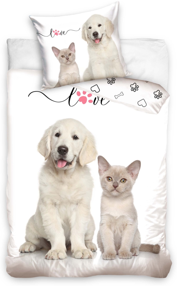 Hunde Dogs Bettwäsche NL224027 135x200 cm + 80x80 cm Bild 1