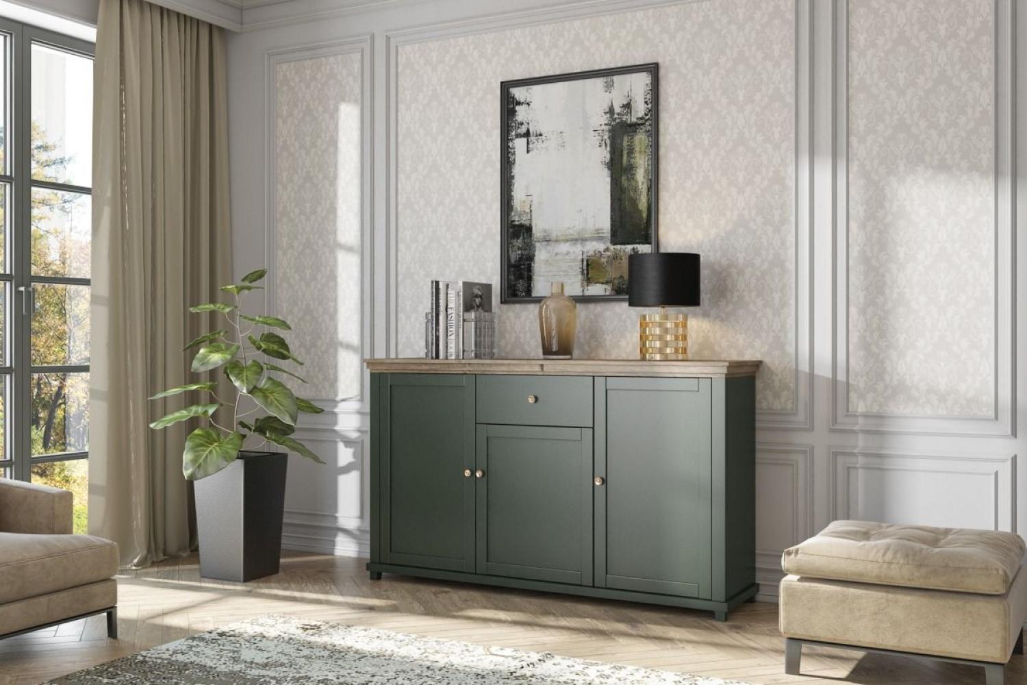 Sideboard HOME Anrichte 160 cm Grün Eiche Lefkas Bild 1