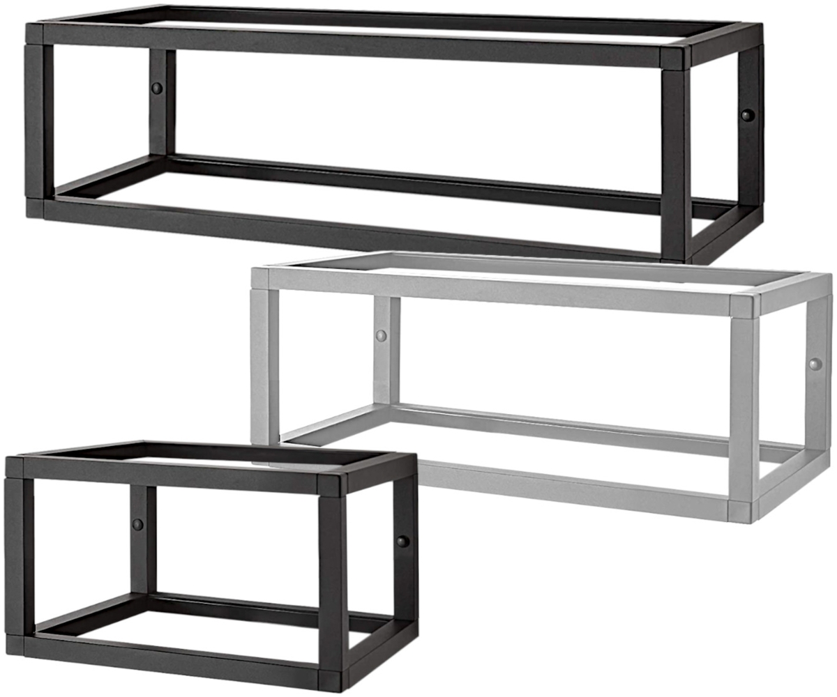 Aluments Quader-Rack Regal in SCHWARZ mit 30 cm Höhe und 120 cm Breite / Regalsystem / Modulregal Bild 1