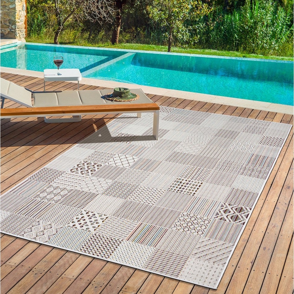 the carpet Teppich Lagos, rechteckig, Höhe: 1 mm, moderner robuster In und Outdoor Teppich Bild 1