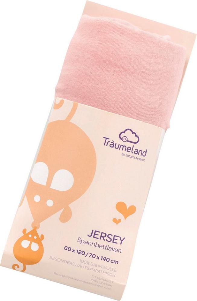 Träumeland Spannbetttuch Jersey 40 x 90 cm malve-rose Bild 1