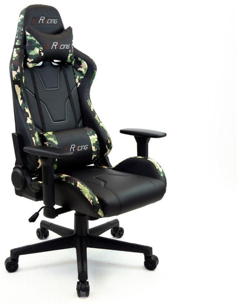 Chefsessel McRACING Drehstuhl Racer Camouflage grün Bild 1