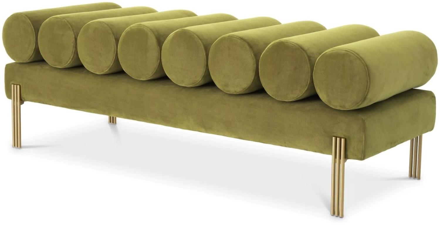 EICHHOLTZ Bench Oxley Savona Vintage Green Velvet Bild 1