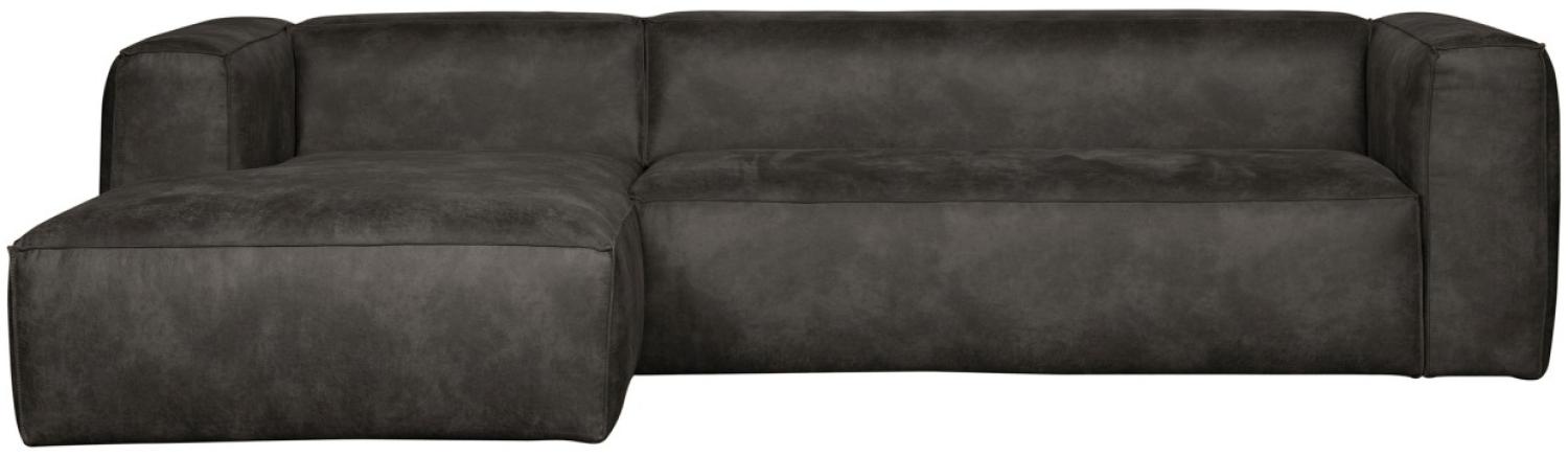 Ecksofa Bean Lederoptik, links Schwarz Bild 1