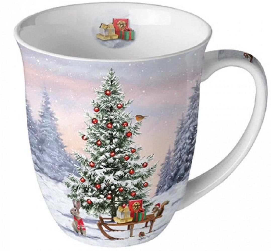 Ambiente Luxury Paper Products Becher Porzellan Mug Kollektion Planzen,Tiere - Herbst, Porzellan Tasse Tiere, Winter Schnee Tee/Kaffee Tasse Motive - Ideal Als Geschenk Bild 1