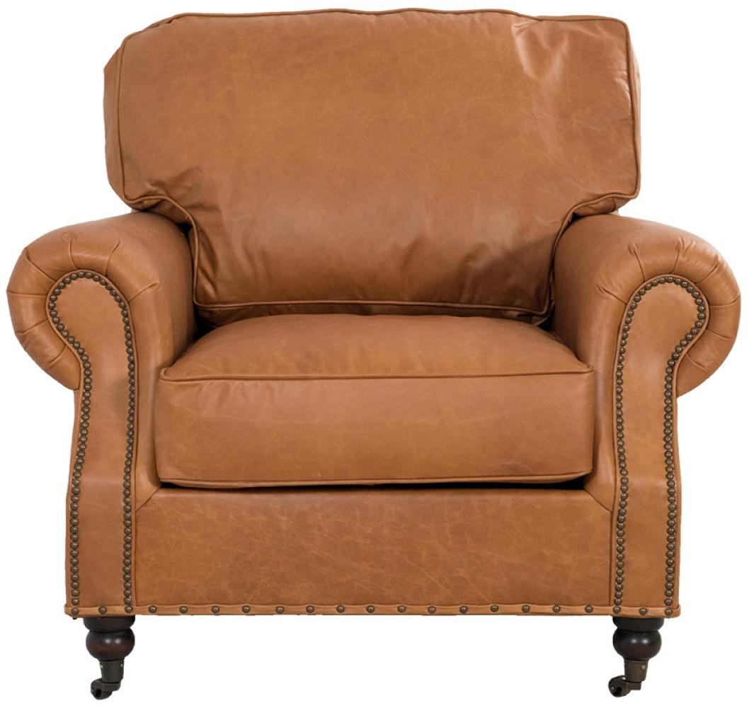 Clubsessel Wales Leder Columbia Brown Bild 1