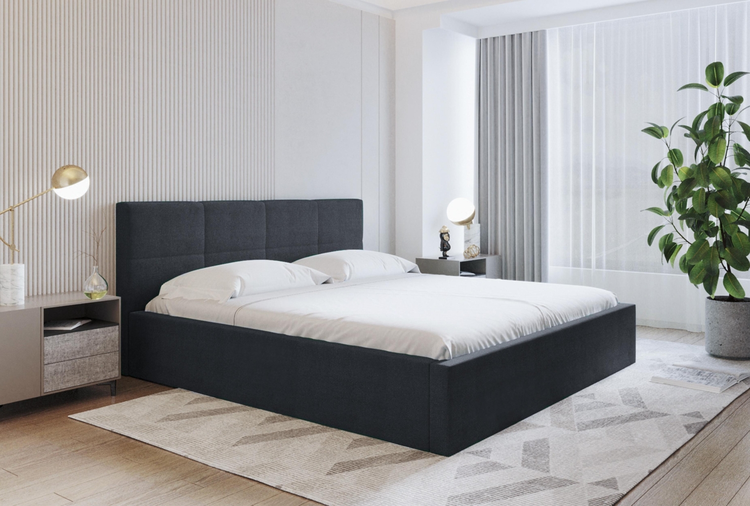 AX LIVING Polsterbett 180 x 200 Bett Monor Design Funktionalität KR22 Bild 1