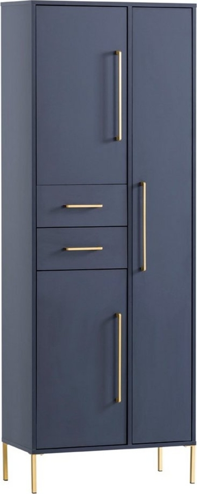 Lomadox Hochschrank KELLA-80 Hochschrank mit 3 Türen in nachtblau, B/H/T: ca. 67,1/184,3/33,1 cm Bild 1