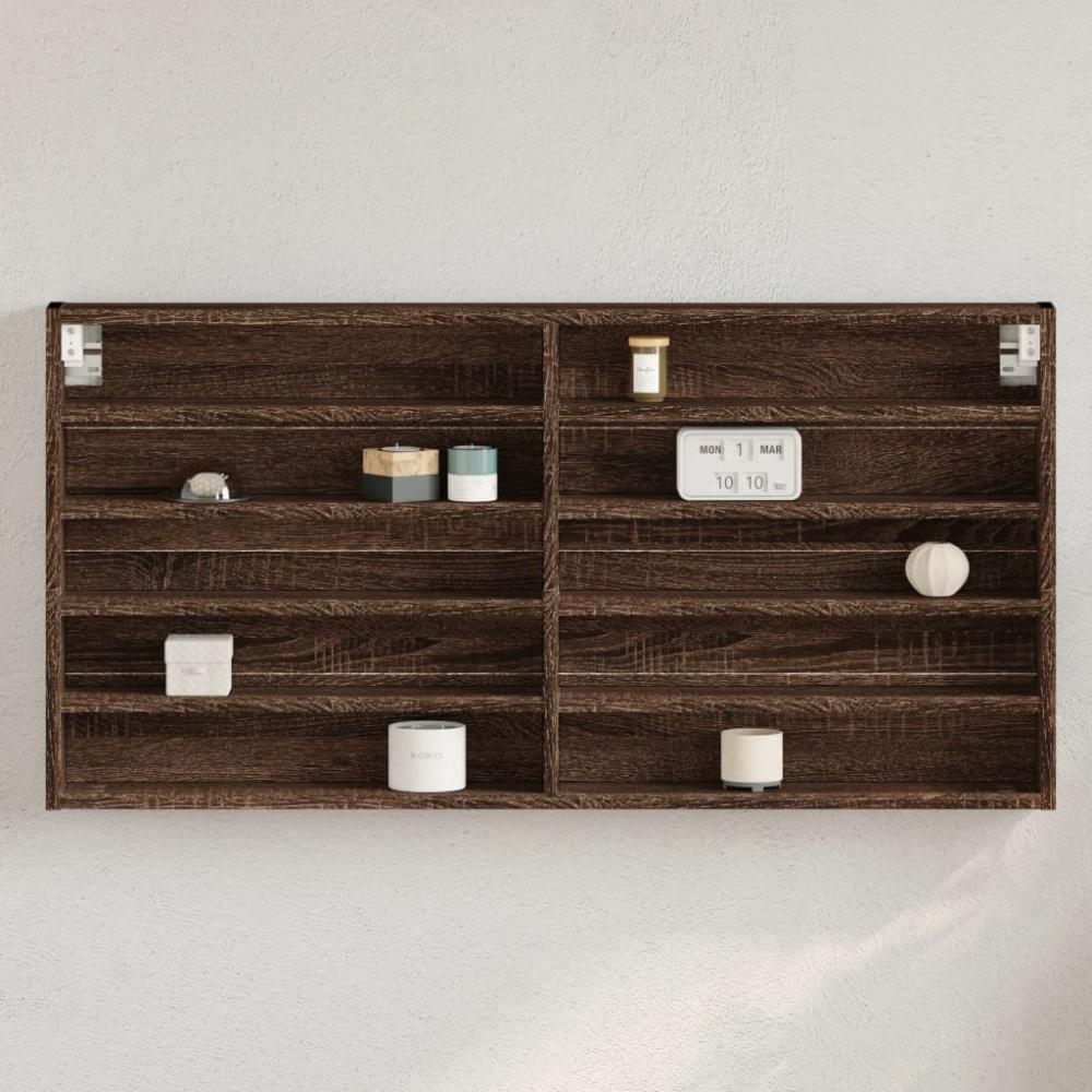 vidaXL Vitrinenschrank Braun Eichen-Optik 100x8,5x50 cm Holzwerkstoff 847953 Bild 1