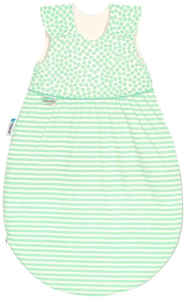 Odenwälder 1550 Klimasoft Sommerschlafsack cold Stripes Neon Mint Bild 1