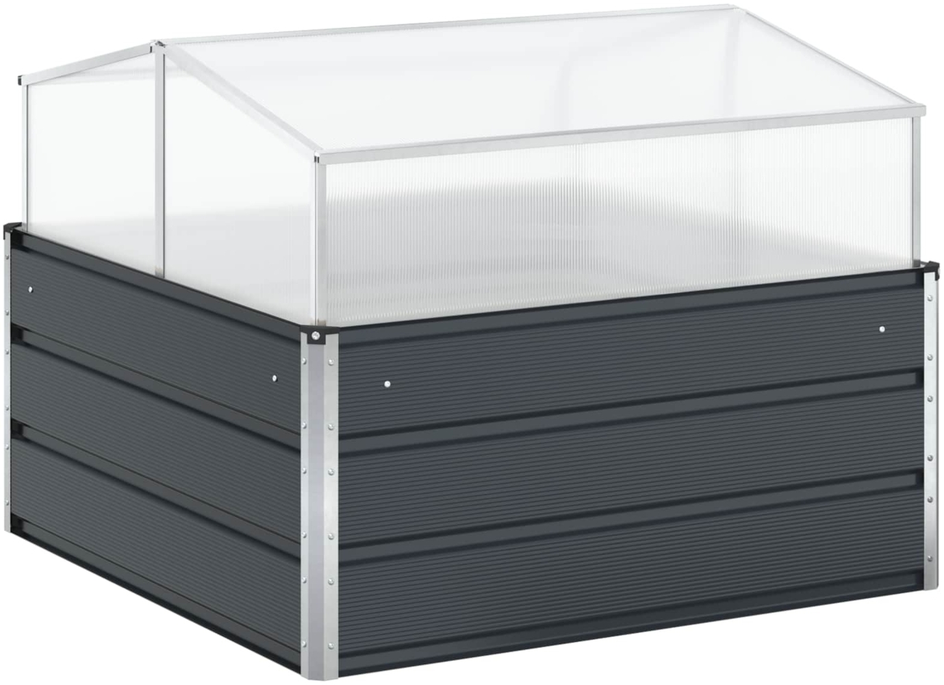 vidaXL Pflanzkübel Anthrazit 100 x 100 x 77 cm Verzinkter Stahl 42018231 Bild 1