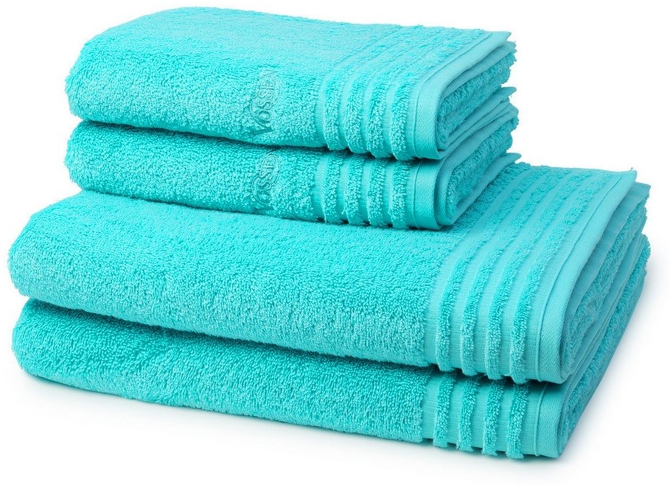 Vossen Vienna Style Supersoft 4 tlg. Frottier-Set - 2 X Handtuch (50 X 100cm), 2 X Duschtuch (67 X 140cm) - 620 g/m2 - Light azure Bild 1