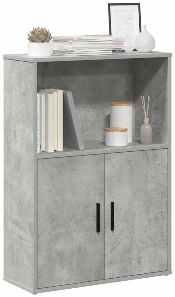 vidaXL Bücherregal Betongrau 60x24x85 cm Holzwerkstoff 860412 Bild 1
