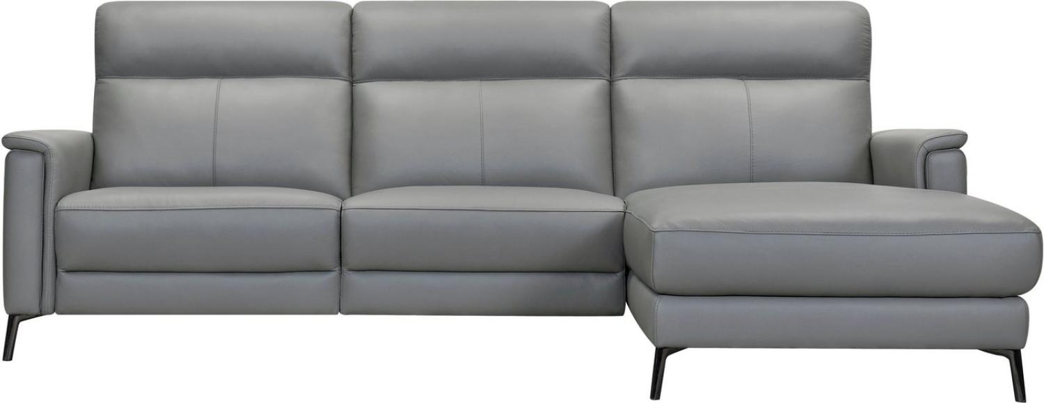 Places of Style Ecksofa Barano, L-Form, 260cm, in Leder und Webstoff, elektrische Relaxfunktion, Kopfteilverstellung, mit USB-Anschluss. Bild 1