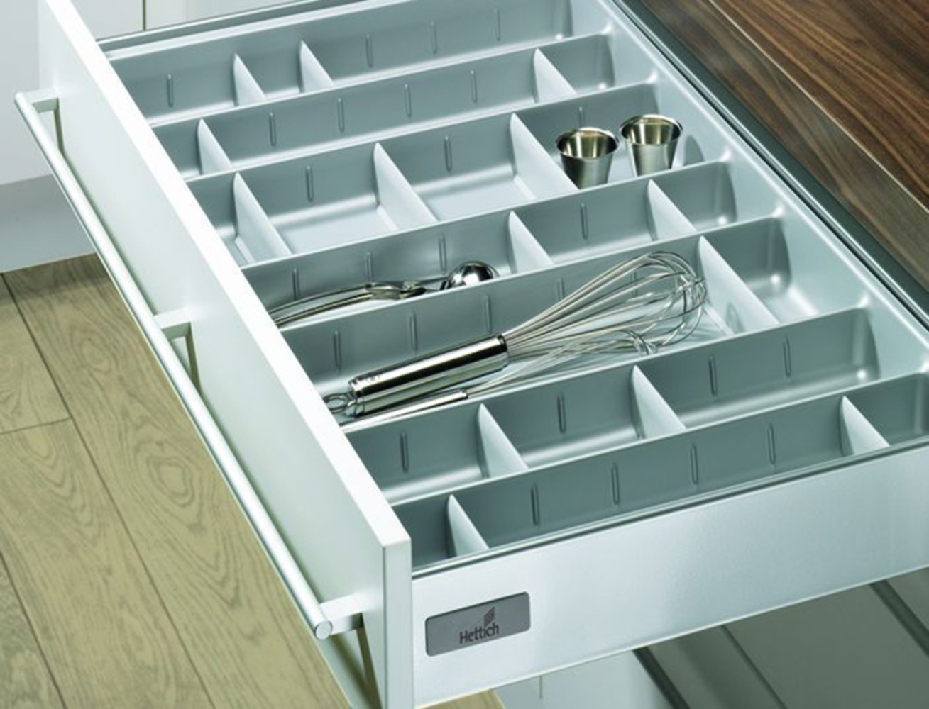 Besteckkasten Besteckeinsatz für HETTICH Vollauszugschubladen Größe wählbar Bild 1