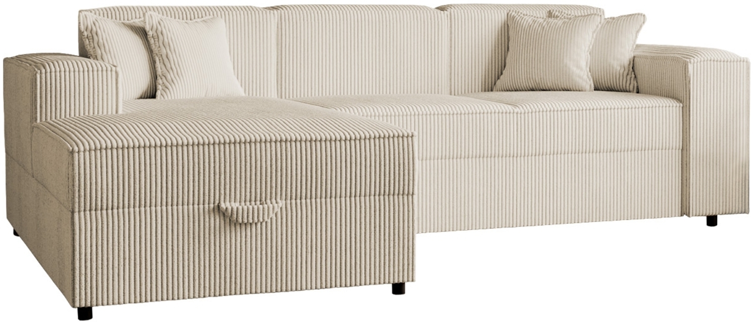 Ecksofa Santos L Cord (Farbe: Poso 100, Seite: Links) Bild 1