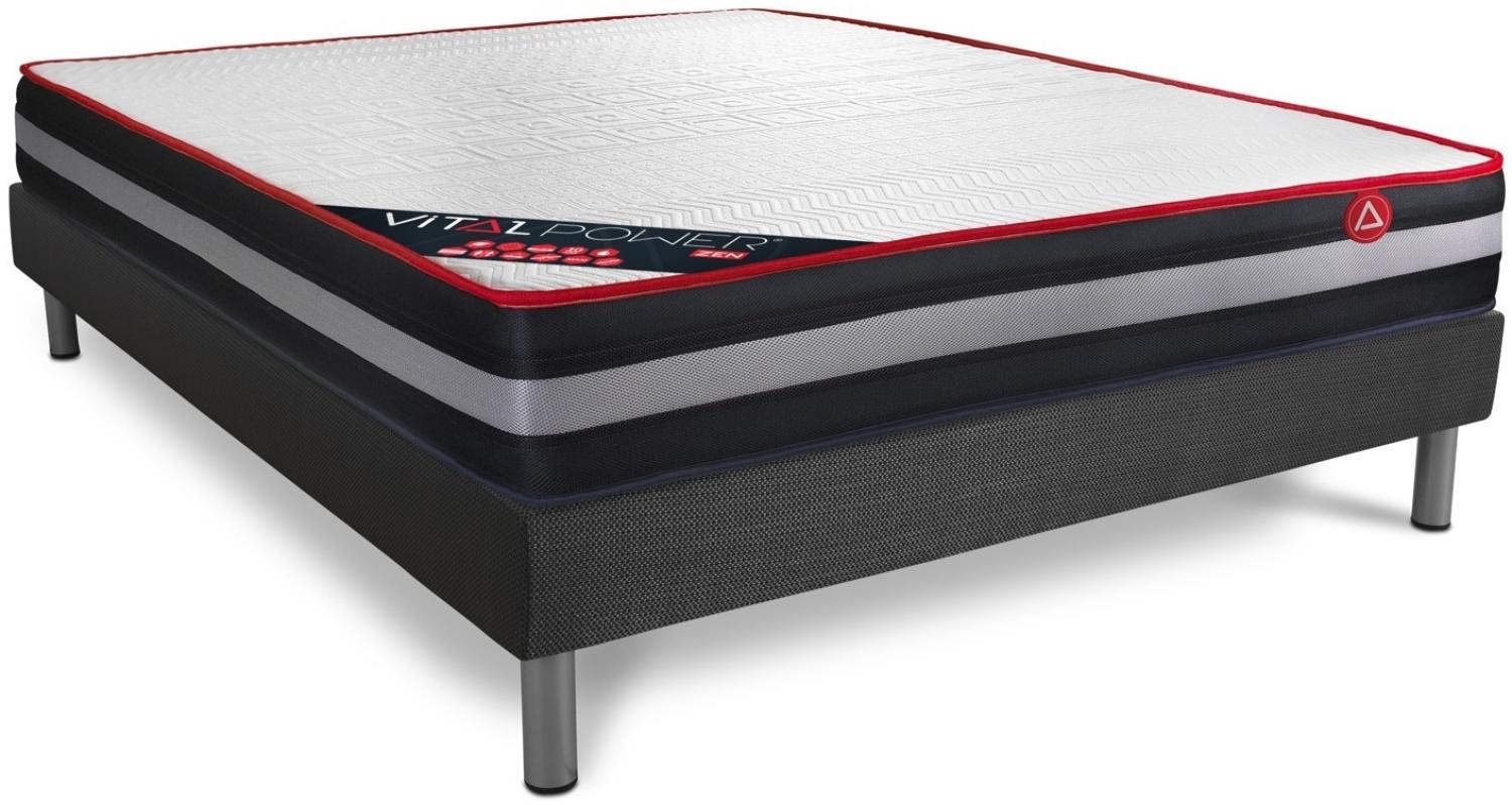 VITALPOWER ZEN matratze 120x200 cm + Bettgestell mit lattenrost, Härtegrad 4, Rückstellschaum, Höhe : 23 cm Bild 1