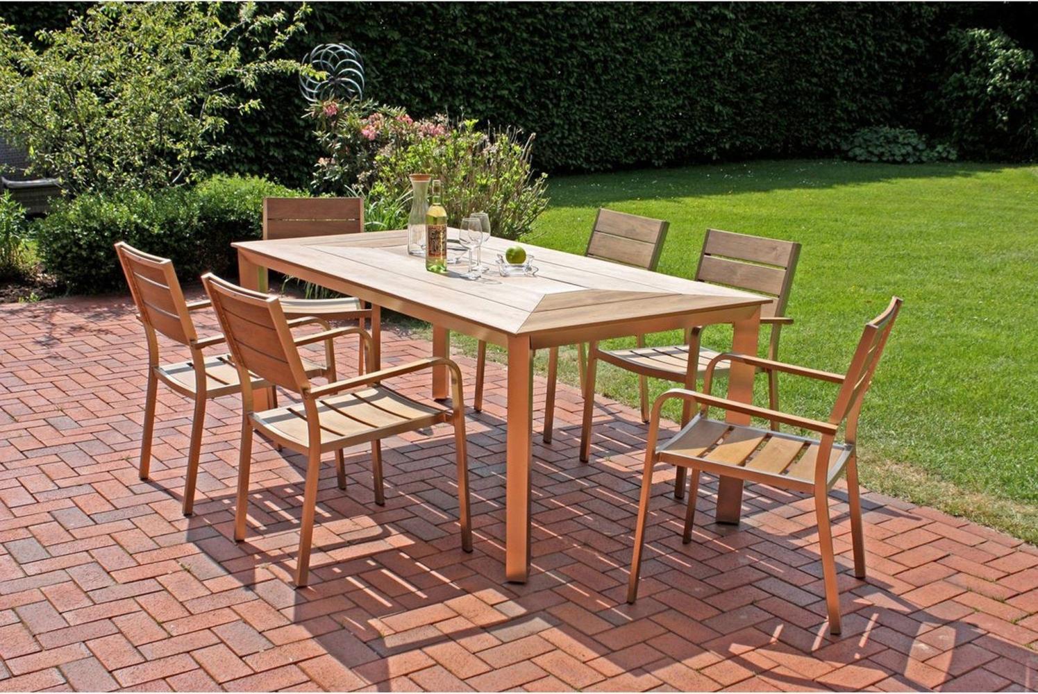 Garten-Essgruppe >Florence< (BxHxT: 300x85x392 cm) in champagner/braun Bild 1